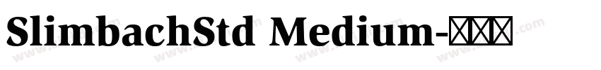 SlimbachStd Medium字体转换 SlimbachStd Medium字体转换